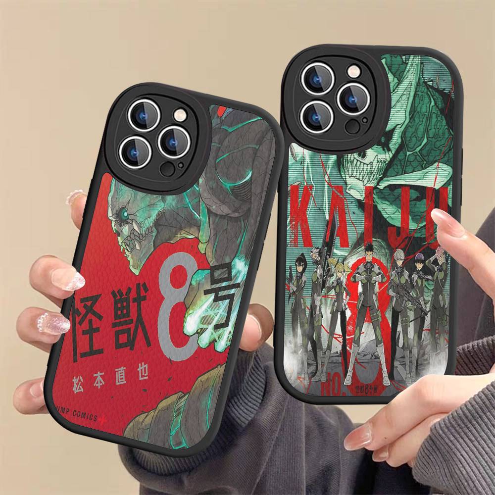 Классический аниме K-kaiju No8 Кожаный чехол для телефона для iPhone 16 15 14 13 12 11 Pro Max Plus Ударопрочный чехол