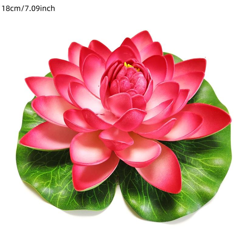 1pcs-7.09inch Vibrant Foam For Lotus - Realistic Floating Water Lilies For Ponds, Fountains & Garden Decor