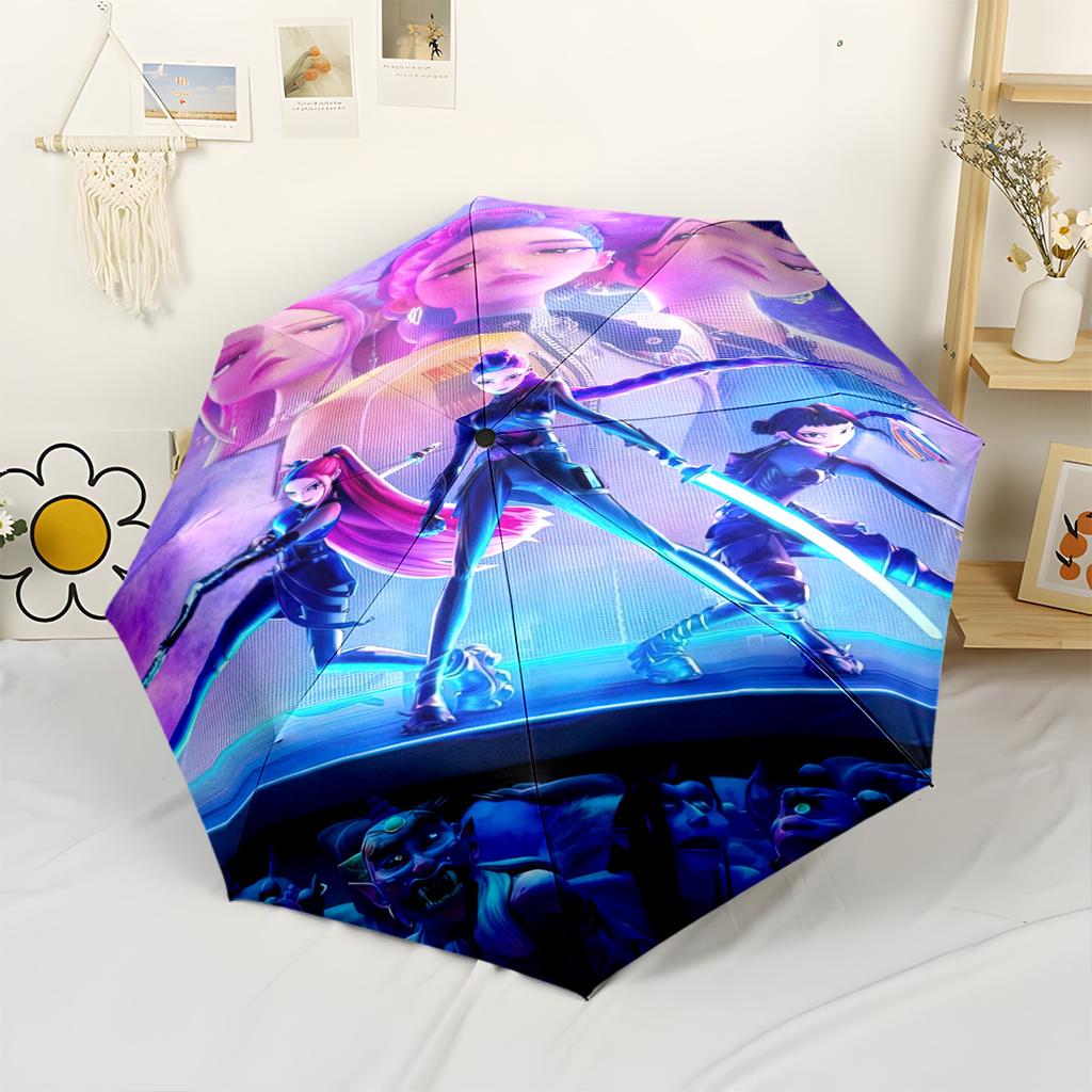 Future Heroes Unite Portable Automatic Umbrella Compact 8-Rib weight Foldable Design for Women/Men Stylish Accessory