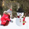 Christmas Snowman Suit Decorations Top Hat Carrot Nose Hands Buttons And Long Red Scarf Xmas Body Ambience Ornaments