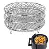 Air Fryer Rack Airfryer Basket Tray Air Fryer Accessories Three Stackable Dehydrator Racks Fit All Air Fryer Cooling Drying