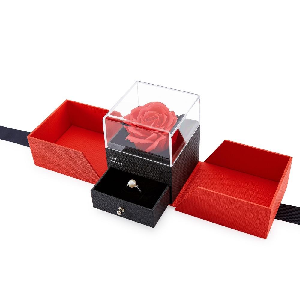 1 шт. модные романтические рождественские подарки коробка ювелирные изделия роза день святого валентина любовь