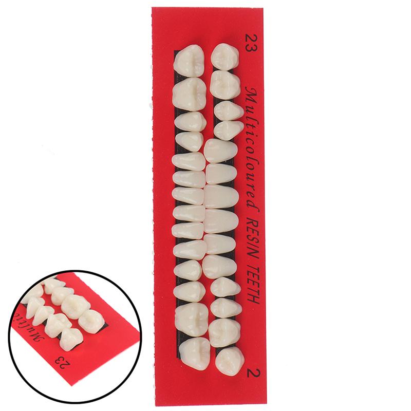 28 шт. портативный протез верхний нижний оттенок 23 # A2 стоматологические универсальные зубы из акриловой смолы