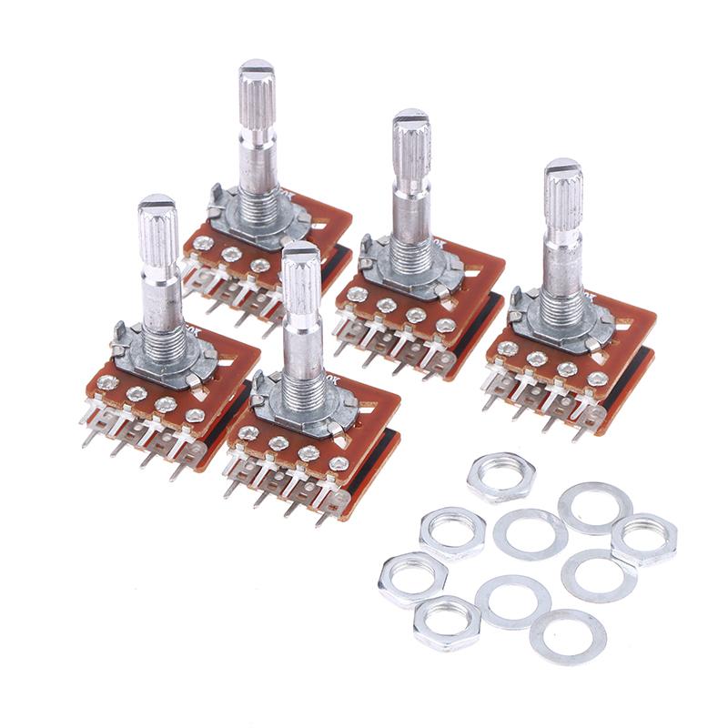 2/5Pcs 8Pins B50K B100K Sound Volume Amplifier Potentiometer Dual Channel 8-Pin Flower Shaft 20Mm 25Mm 30Mm Wh148 (16) Type