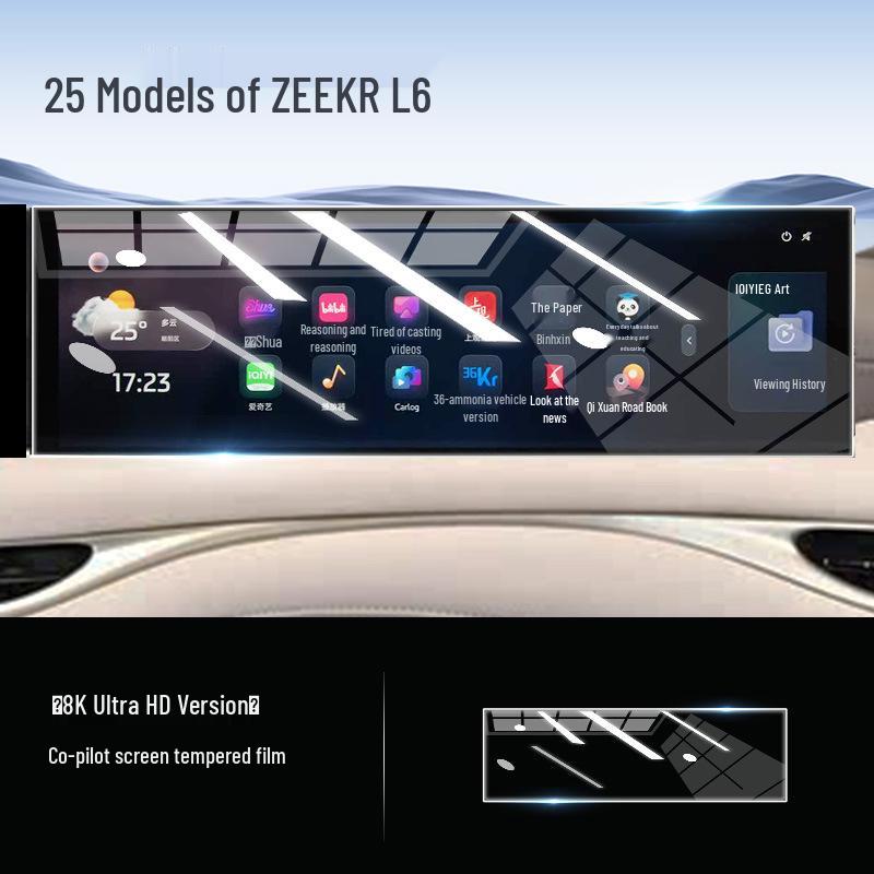 Закаленное стекло для экрана ZEEKR L6 для 25 моделей - Пленка для навигации центрального управления 2025