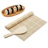 Bamboo Sushi Mat with Rice Spoon Natural Sushi Roller Mat Food-Safe Sushi Making Supplies for Shaping Molding Sushi Roll