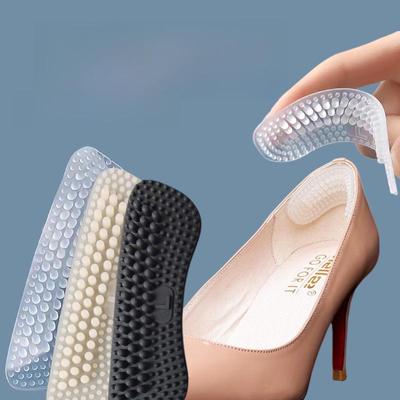 Lanhui 4D Прозрачные силиконовые наклейки на пятку - Невидимые, противоскользящие и износостойкие для детей.