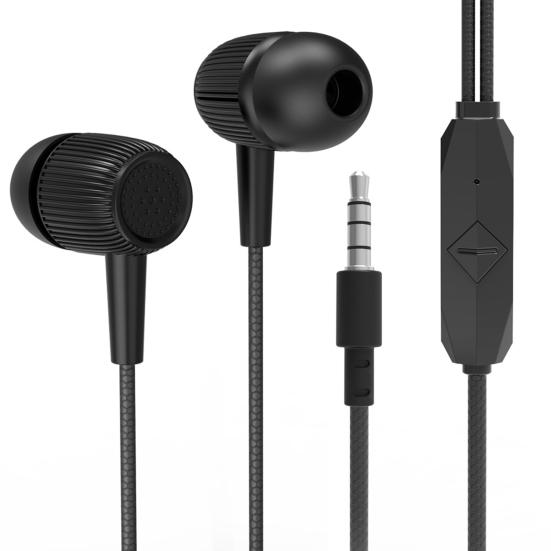Проводные наушники с шумоподавлением, Plug and Play, стерео звук, HD-совместимость, вызов, сабвуфер, 3,5 мм порты, высокоэластичный провод, вставные проводные наушники для дома