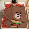 Brown Cute Blanket, Cozy Throw for Sofa Bed, Ideal Gift for Brown Fans.chl