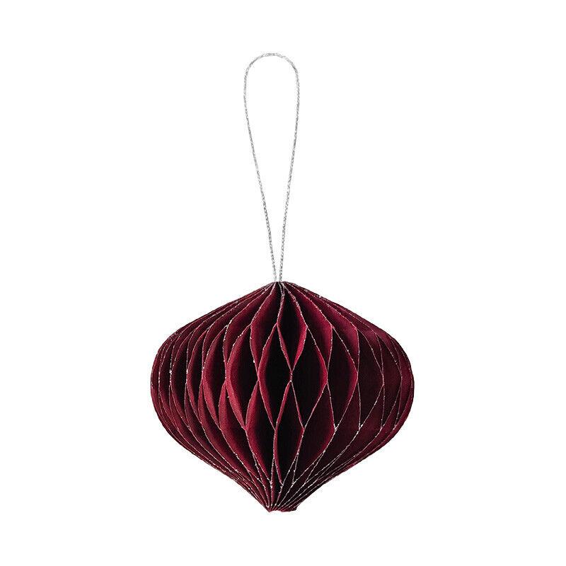 New Year Christmas Tree Paper Honeycomb Hanging Decoration Lantern Pendant Home Party Birthday Decor Ornament Easy Assemble