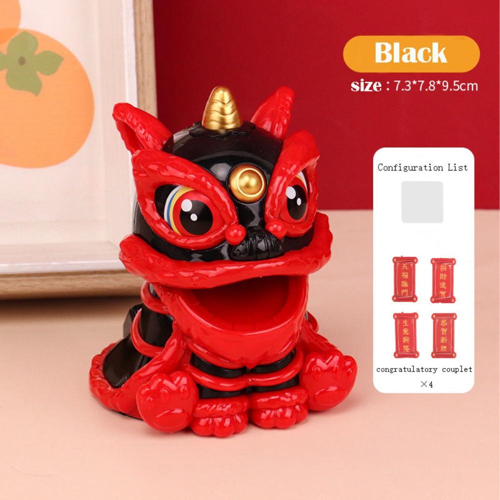 ABS Mascot Lion Car Sculpture Fit Home Wealth Good Fortune Car Desktop Decor