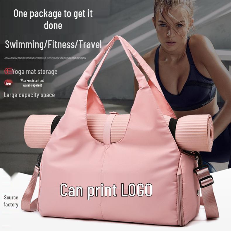 Women's Cross-border Yoga Sports Bag: Large Capacity, Wet/Dry Separation, Custom Logo, Ideal for Fitness and Travel