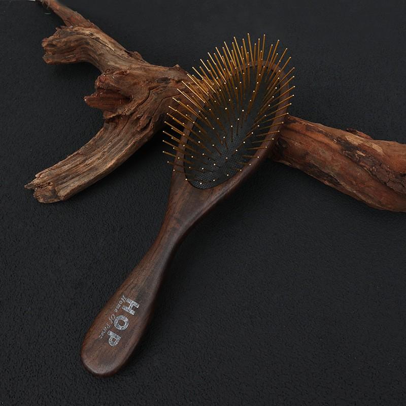 Black Ebony Pin Comb Dog Cat Grooming Deshedding Massage Pet Brush