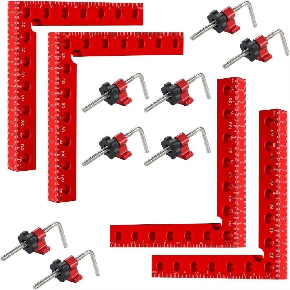 3/6/12/16Pcs Auxiliary Fixture Corner Clamp Aluminum Zinc Zinc Alloy Positioning Squares Woodworking