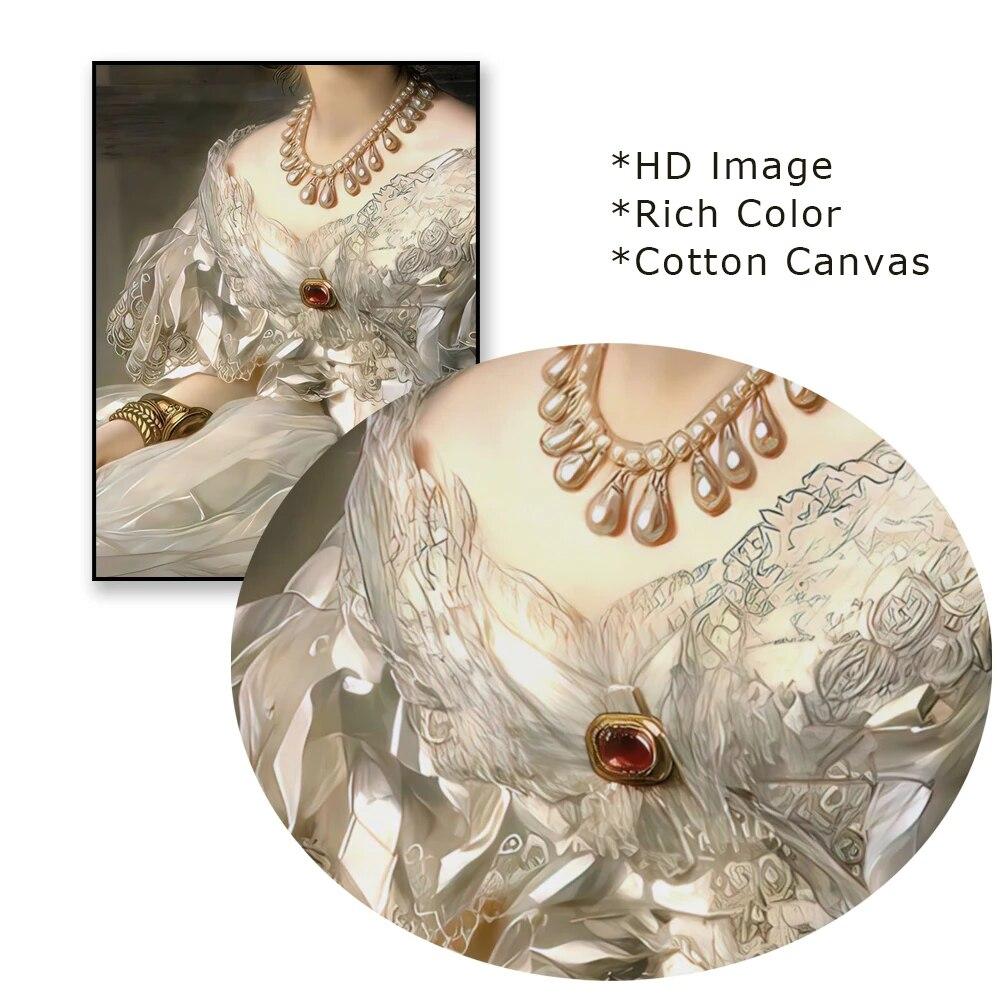 Женский портрет, принты, художественный постер в стиле барокко, измененное искусство, женственная настенная живопись на холсте, максималистский принт, галерея, украшение стены