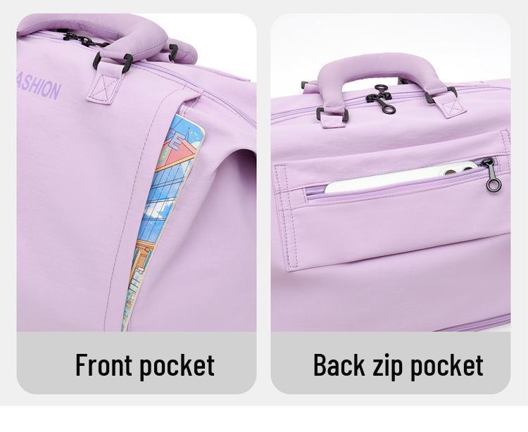 Spacious Lightweight Travel Bag - Unisex Handheld Crossbody, Business Trip Gym Bag, Expandable Carry-on Luggage.