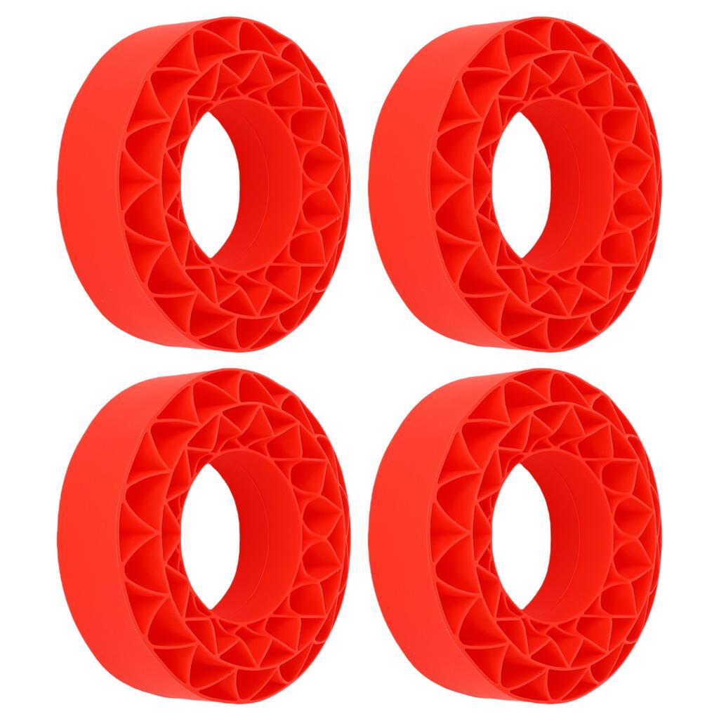 4Pcs Silicone Tire Insert Fit for SCX10 III 106x42mm Vibrant Color 1.9in Tire Foam Set Red