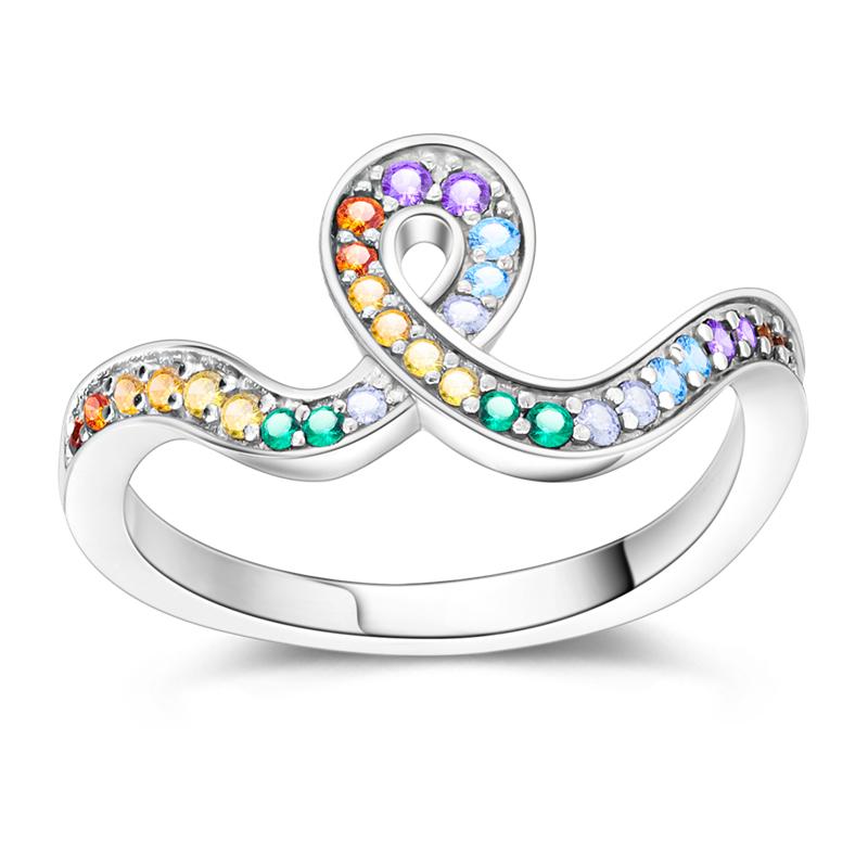 Daisy Sparkling Crown Ring Colorful Star Moon Butterfly Evil Eyes for Women Original Rings Classic Wedding Jewelry