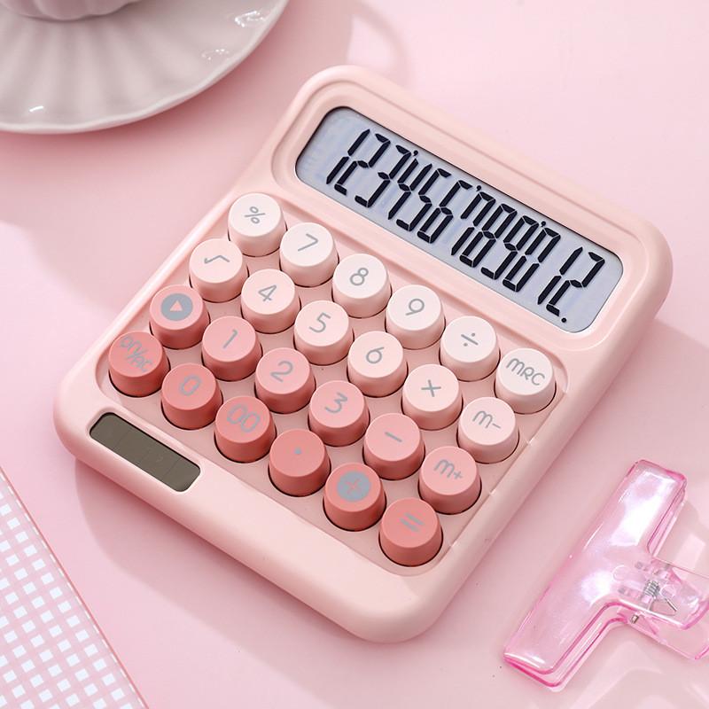 Высококачественный милый большой калькулятор с кнопками разных цветов, идеально подходящий для студентов и экзаменов