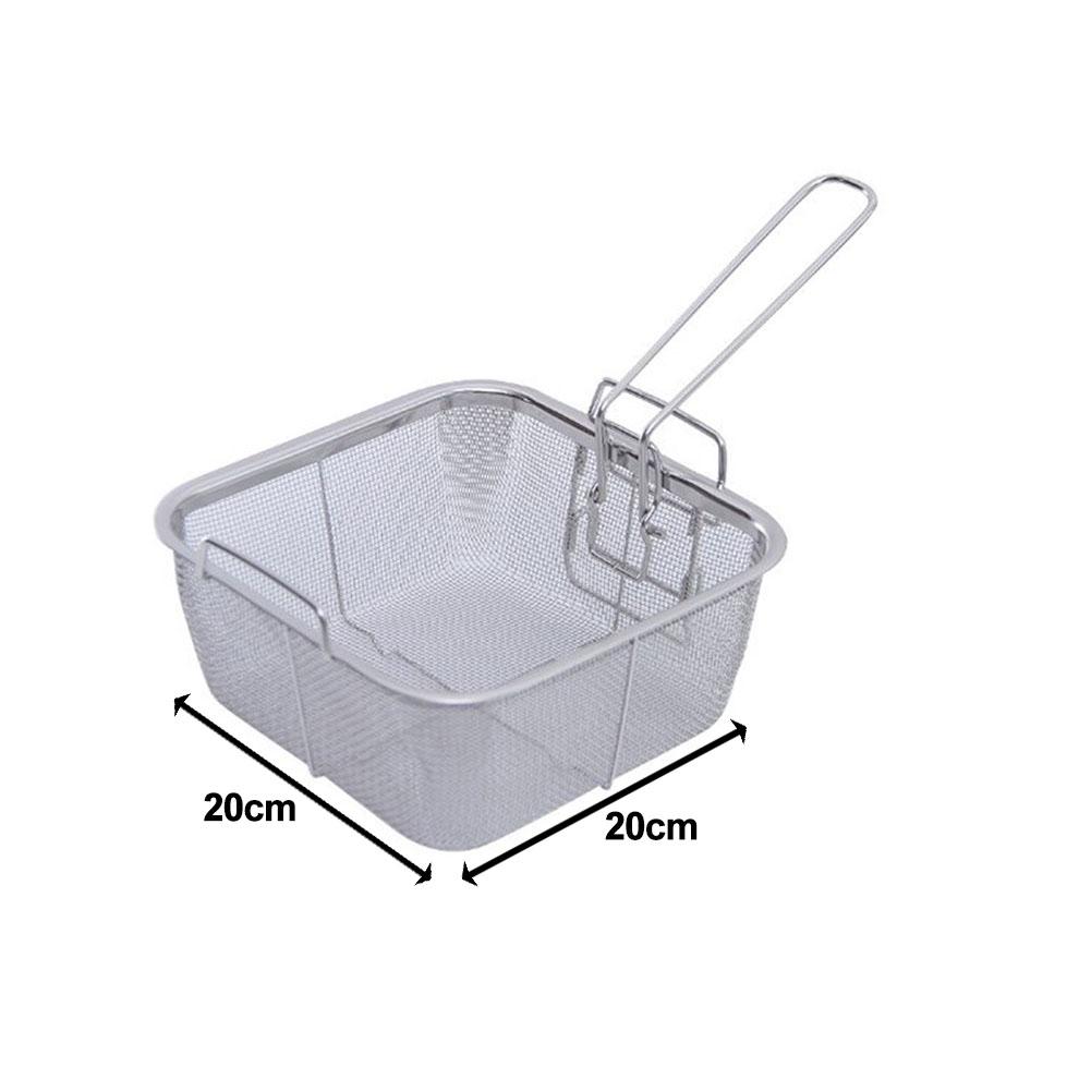 Deep Fry Frying Basket Handle Sivler Stainless Steel