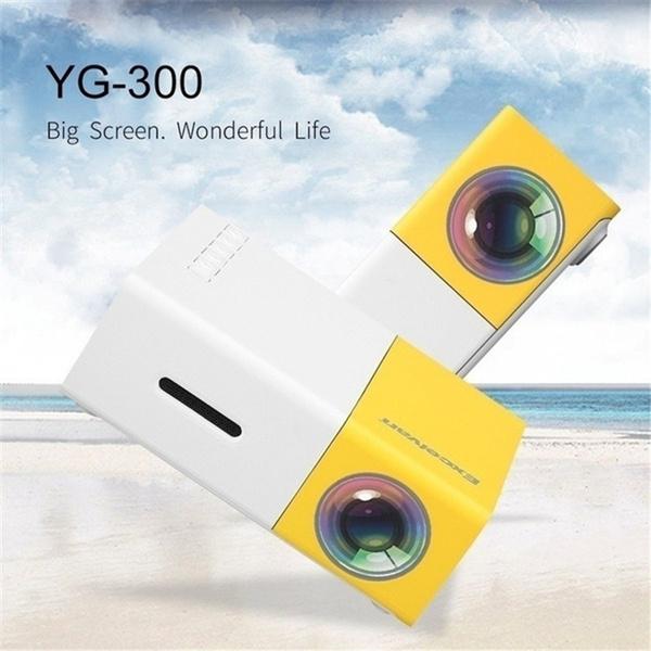 HD 1080P Mini Video Projector LED Home Theater Projector Supports Smart Phones, Laptops and AV, USB, SD Card, HDMI Interfaces, for Home Entertainment