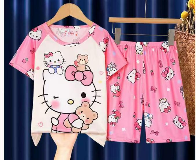 Southeast Asia Kids' Demon Slayer Pajamas: Long Sleeve & Pants Set for Girls