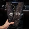 Модная кожаная автомобильная подушка для шеи Crystal Crown, автоподголовник в форме кости, поддержка талии, подушки, аксессуары для салона автомобиля
