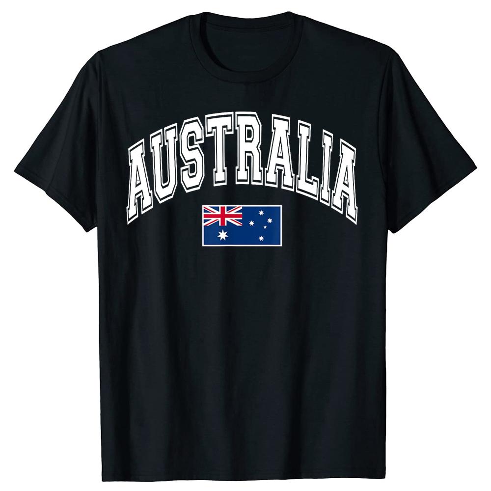 Funny Australia Australian Flag T Shirts Unisex Women Pure Cotton Humor Streetwear Tee Shirt Short Sleeve Unisex Loose Clothing