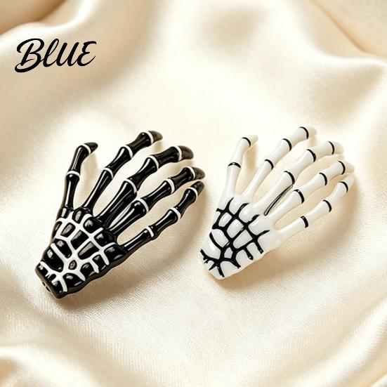 Resin Hairpin for Cosplay 2Pcs Gothic Dark Style Hairpins Hair Pins Bangs Skeleton Clip Hand Bone Clips Halloween Photography Props Cool Accessory