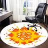 1pc Pixel Sun Carpet for Office Non-Slip, Round Carpet, Soft & Comfortable, Carpet for Office, Round Floor Mat yy251225141