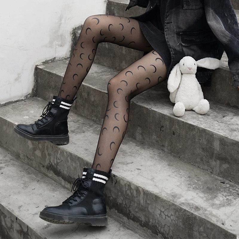 Plus Size Polka Dot Stockings With Sheer Mesh And Letters For Nightclub Dancewear