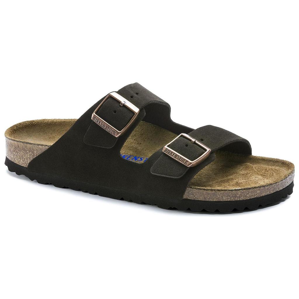 Birkenstock Arizona Мягкая стелька Замша Мокка Унисекс Кроссовки Коричневый 0951313