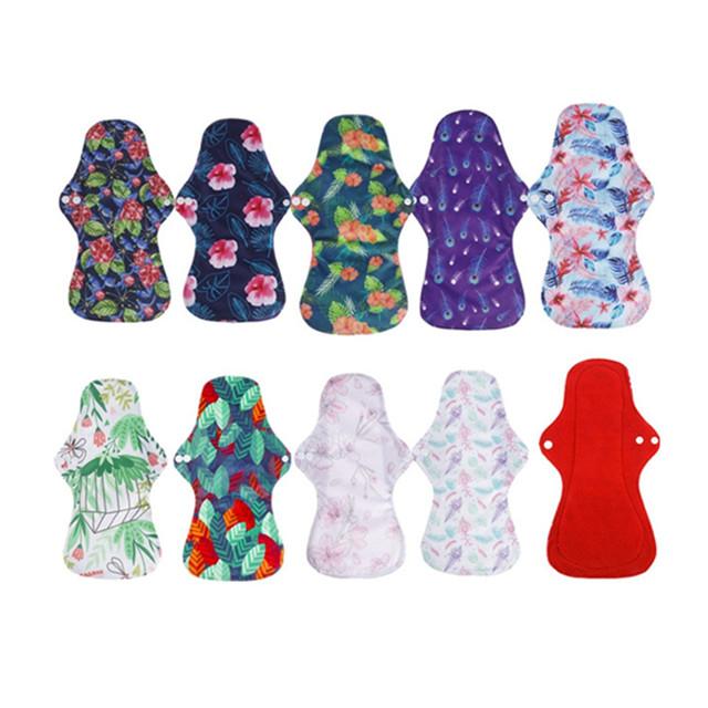 10Pcs Heavy Flow Mama Тканевые менструальные прокладки Многоразовые гигиенические прокладки