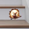 1PC Creative Wall Sticker Mouse Cave Pattern Self-Adhesive Wall Stickers Bedroom Entryway Living Room Porch Home Decoration Wall Stickers