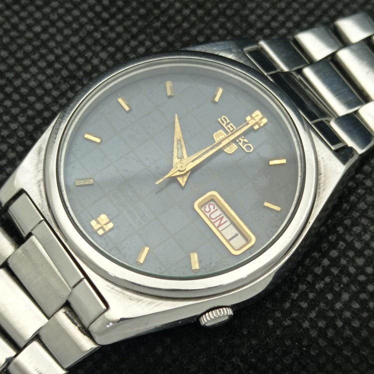 USED VINTAGE SEIKO 5 AUTO 7019A JAPAN MENS ORIGINAL DIAL WATCH 621b-a413591-2 SKU621b-a413591