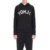 Adidas Y-3 Yohji Letters Hoodie Black/Off White Мужская уличная одежда FJ0440