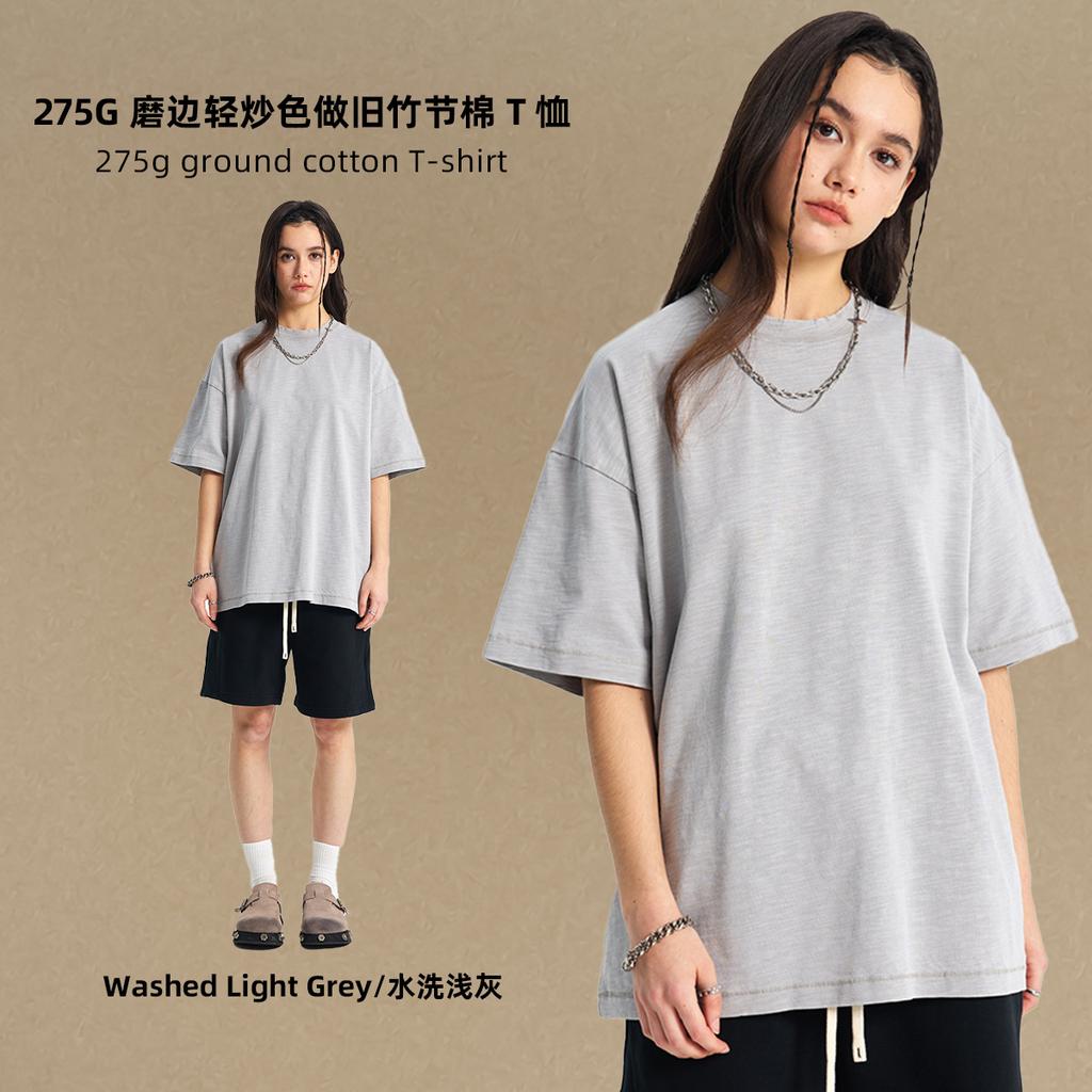 275 г/м² 100% хлопок стираная футболка с индивидуальным рисунком принт мужские футболки персонализированная футболка