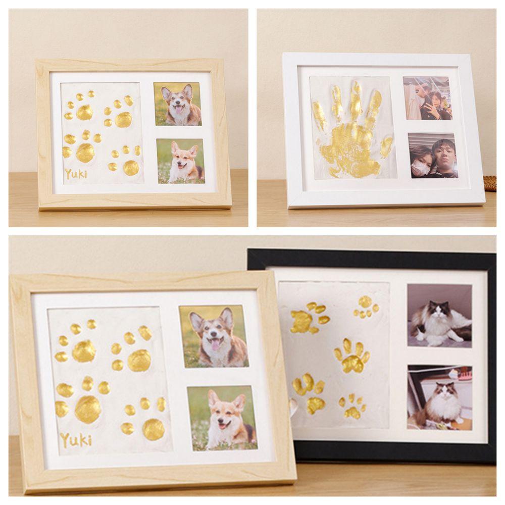Non-Toxic Paint Photo Frame Imprint Clay Pet Paw Print Kit Father's Day