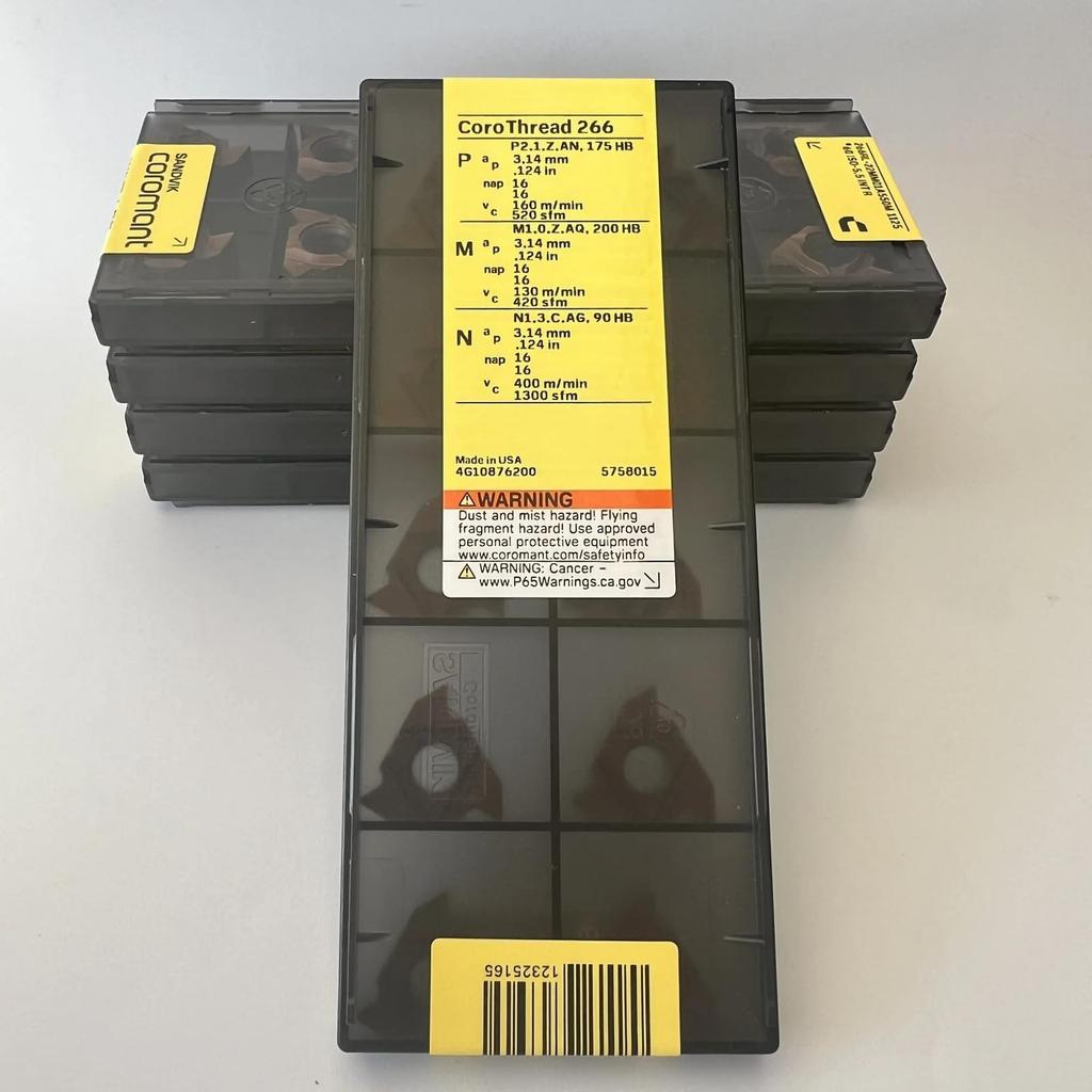 Original Sandvik / 266RL-22MM01A550M 1125 CNC Lathe Carbide Blade Tool 10 Pcs