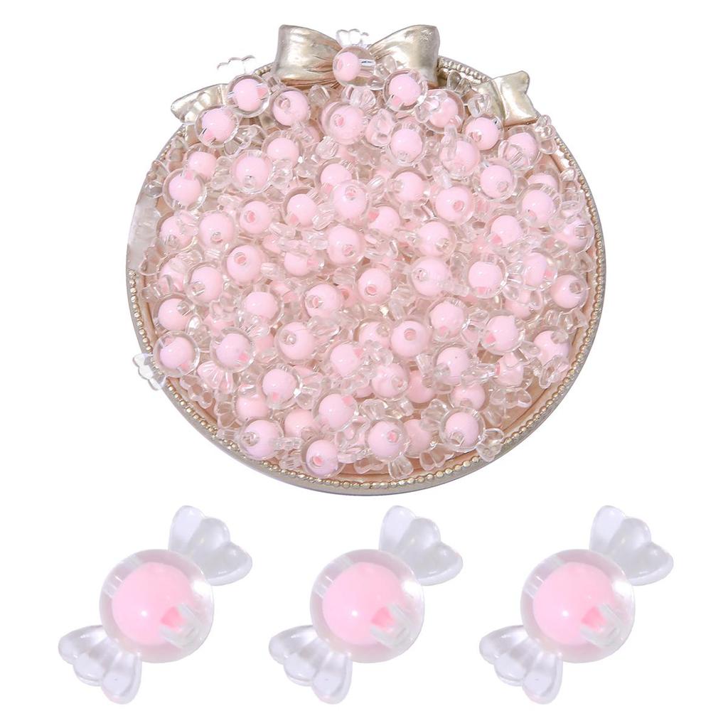 17x9mm 50pcs Acrylic Plastic Candy Shape Beads for DIY Jewelry Craft Making