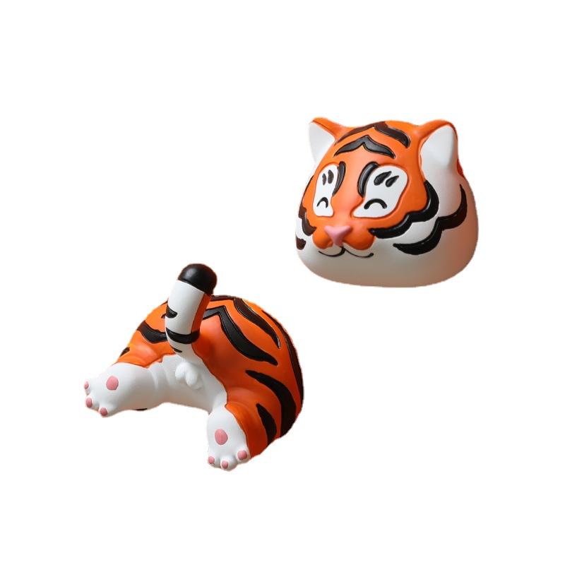 Cartoon Animal Head and Tail Refrigerator Sticker Magnet Elephant Bunny Hedgehog Refrigerator Decoration Po Wall Toy Gift