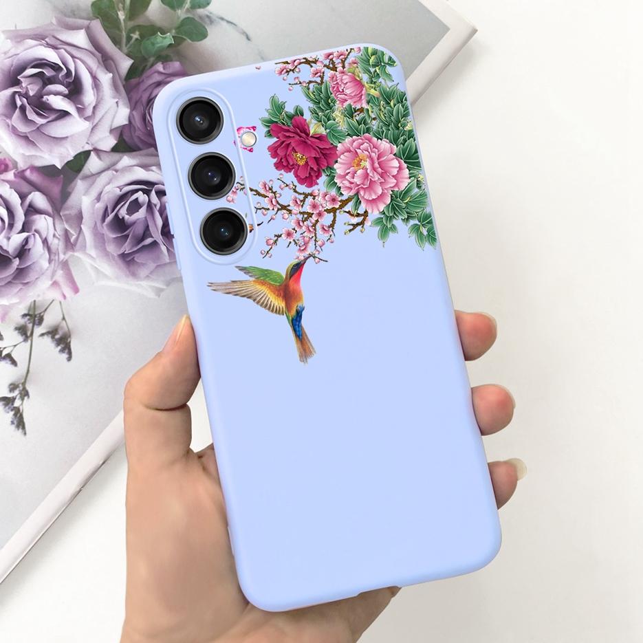 Чехол для Samsung Galaxy A55 Красивый мультяшный дизайн Девочки Подсолнух Мягкий ТПУ Чехол для телефона Для Samsung A15 A25 A35 A55 5G Fundas Coque