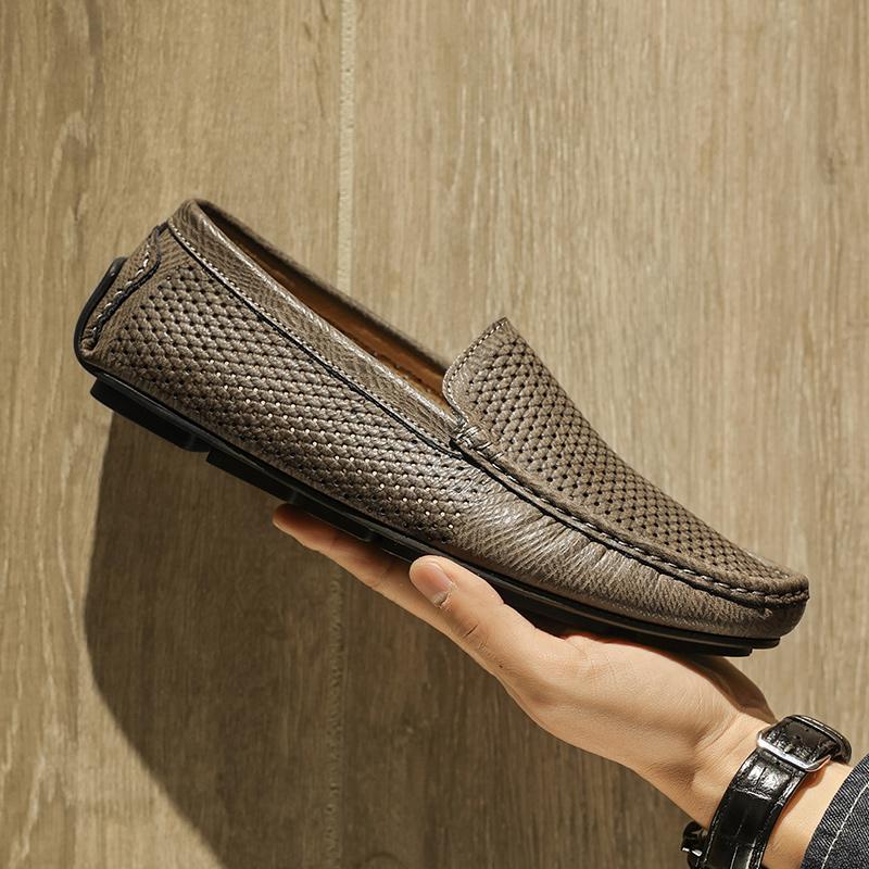 Soft-Soled Male Business Footwear Breathable Men's Loafers Moccasins Slip On Driving Shoes Hot Sale Leather Mens Casual Shoes