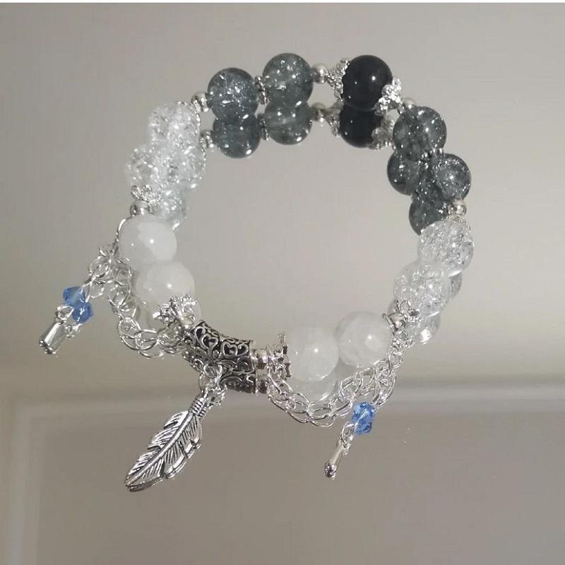 Новый модный браслет из красного хрусталя с кленовым листом для женщин, модный браслет с подвеской в виде бабочки и пера, подарок дружбы с цирконом