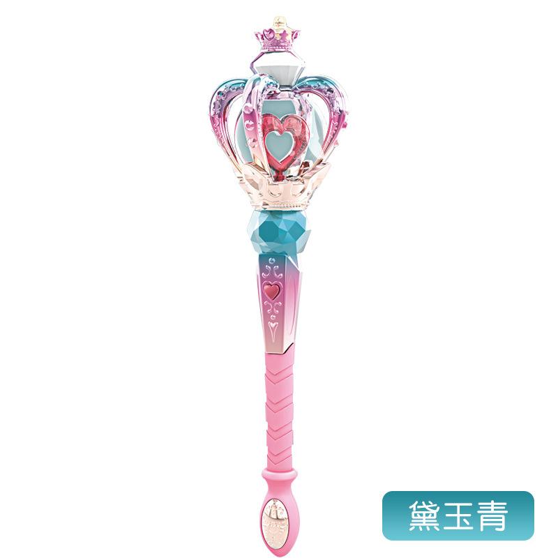 Electric Glow Music Spinning Magic Wand Girl Toy, Children'S Little Princess Flash Fairy Wand Scepter