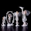 Europe Flower Fairy Beauty Angel Figurines Decoration Resin Home Crafts Desktop Cute Ornament Birthday Wedding Gift Accessories
