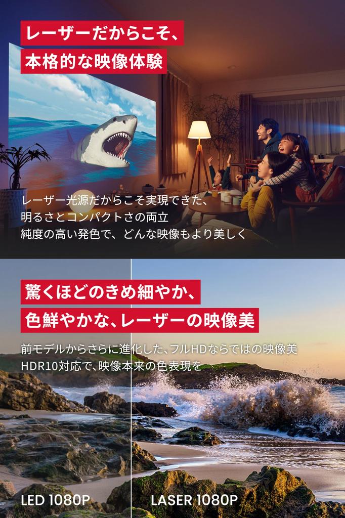 Лазерный проектор Anker Nebula Capsule 3 Laser с проектором Google 300 ANSI люменов Full HD Функция автофокусировки Автоматическая коррекция трапецеидальных искажений Динамик 8 Вт