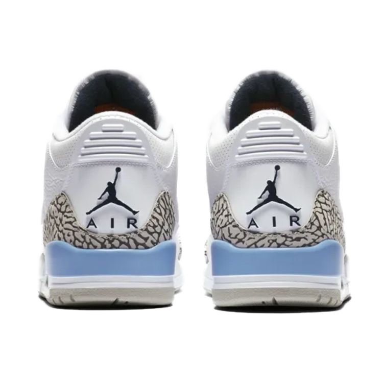 Мужские кроссовки Air Jordan 3 Retro UNC сине-белые Valor-Blue CT8532-104