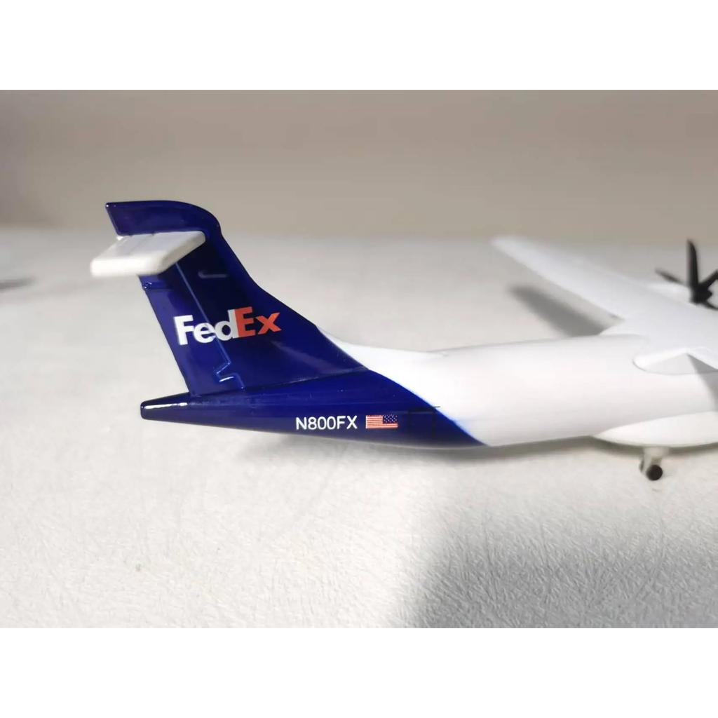 Игрушечные самолеты в масштабе 1/400, 20 см, модель самолета Fedex ATR, модель самолета из сплава и металла с колесами, шасси, детские игрушки