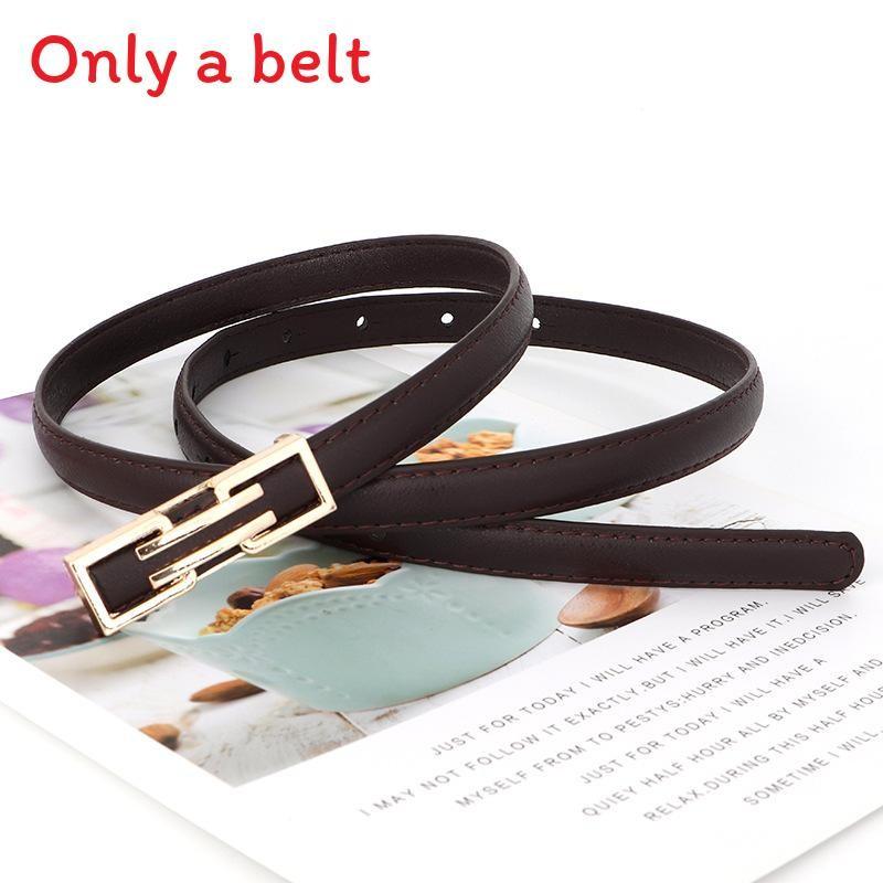Womens Versatile Pu Leather Belt With Metal Buckle For Work And Casual Outfits